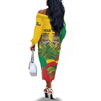 Personalised Benin August 1st 1960 Off The Shoulder Long Sleeve Dress Happy Independence Day