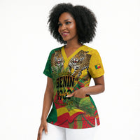 Personalised Benin August 1st 1960 Scrub Top Happy Independence Day