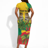 Personalised Benin August 1st 1960 Short Sleeve Bodycon Dress Happy Independence Day