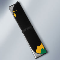 Jamaica Pineapple Auto Sun Shade Coat of Arms Tropical Flowers