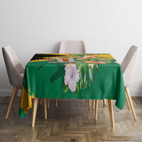 Jamaica Pineapple Tablecloth Coat of Arms Tropical Flowers