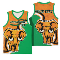 Personalised Ivory Coast August 7th 1960 Basketball Jersey Happy Independence Day
