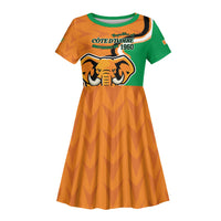 Personalised Ivory Coast August 7th 1960 Kid Short Sleeve Dress Happy Independence Day