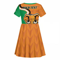 Personalised Ivory Coast August 7th 1960 Kid Short Sleeve Dress Happy Independence Day