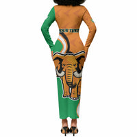 Personalised Ivory Coast August 7th 1960 Long Sleeve Bodycon Dress Happy Independence Day