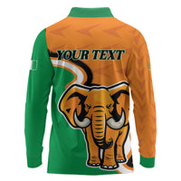 Personalised Ivory Coast August 7th 1960 Long Sleeve Polo Shirt Happy Independence Day