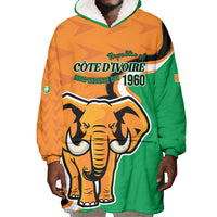 Personalised Ivory Coast August 7th 1960 Wearable Blanket Hoodie Happy Independence Day