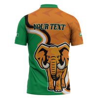 Personalised Ivory Coast August 7th 1960 Zipper Polo Shirt Happy Independence Day