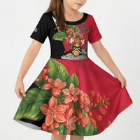Personalised Trinidad and Tobago 1962 Kid Short Sleeve Dress Happy Independence Day