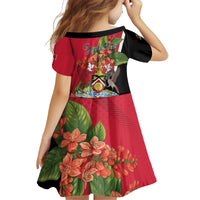 Personalised Trinidad and Tobago 1962 Kid Short Sleeve Dress Happy Independence Day