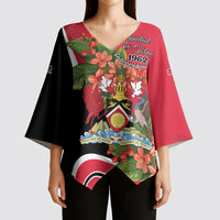 Personalised Trinidad and Tobago 1962 Kimono Sleeve Blouse Happy Independence Day