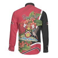 Personalised Trinidad and Tobago 1962 Long Sleeve Button Shirt Happy Independence Day