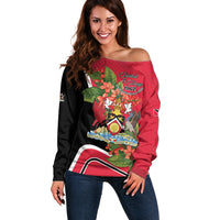 Personalised Trinidad and Tobago 1962 Off Shoulder Sweater Happy Independence Day