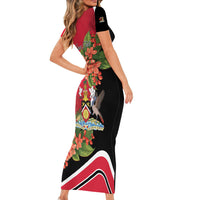 Personalised Trinidad and Tobago 1962 Short Sleeve Bodycon Dress Happy Independence Day