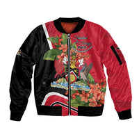 Personalised Trinidad and Tobago 1962 Sleeve Zip Bomber Jacket Happy Independence Day