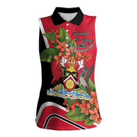 Personalised Trinidad and Tobago 1962 Women Sleeveless Polo Shirt Happy Independence Day