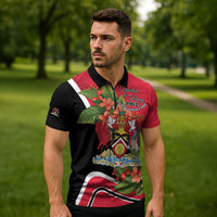 Personalised Trinidad and Tobago 1962 Zipper Polo Shirt Happy Independence Day