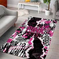 Pink Power Graffiti Area Rug Breast Cancer Awareness - Wonder Print Shop