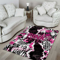 Pink Power Graffiti Area Rug Breast Cancer Awareness - Wonder Print Shop