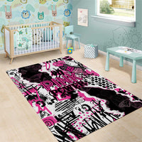 Pink Power Graffiti Area Rug Breast Cancer Awareness - Wonder Print Shop
