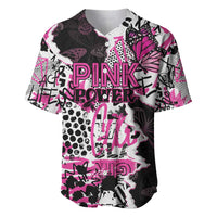 Personalized Pink Power Graffiti Baseball Jersey Breast Cancer Awareness - Wonder Print Shop