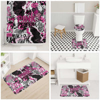 Pink Power Graffiti Bathroom Set Breast Cancer Awareness - Wonder Print Shop