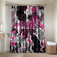 Pink Power Graffiti Bathroom Set Breast Cancer Awareness - Wonder Print Shop