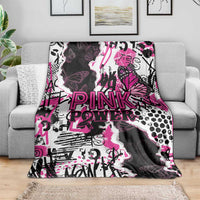 Pink Power Graffiti Blanket Breast Cancer Awareness - Wonder Print Shop
