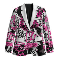 Personalized Pink Power Graffiti Blazer Breast Cancer Awareness - Wonder Print Shop