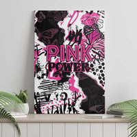Pink Power Graffiti Canvas Wall Art Breast Cancer Awareness - Wonder Print Shop