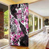 Pink Power Graffiti Door Cover Breast Cancer Awareness - Wonder Print Shop
