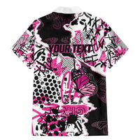 Personalized Pink Power Graffiti Family Matching Mermaid Dress and Hawaiian Shirt Breast Cancer Awareness - Wonder Print Shop