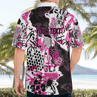 Personalized Pink Power Graffiti Hawaiian Shirt Breast Cancer Awareness - Wonder Print Shop