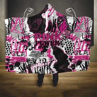 Pink Power Graffiti Hooded Blanket Breast Cancer Awareness - Wonder Print Shop