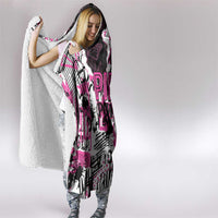 Pink Power Graffiti Hooded Blanket Breast Cancer Awareness - Wonder Print Shop