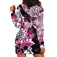 Personalized Pink Power Graffiti Hoodie Dress Breast Cancer Awareness - Wonder Print Shop