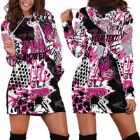 Personalized Pink Power Graffiti Hoodie Dress Breast Cancer Awareness - Wonder Print Shop