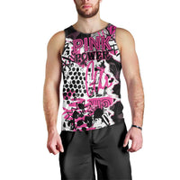 Personalized Pink Power Graffiti Men Tank Top Breast Cancer Awareness - Wonder Print Shop