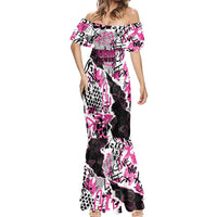 Personalized Pink Power Graffiti Mermaid Dress Breast Cancer Awareness - Wonder Print Shop