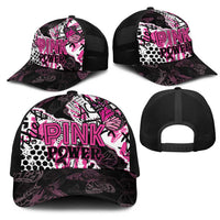 Pink Power Graffiti Mesh Trucker Cap Breast Cancer Awareness - Wonder Print Shop