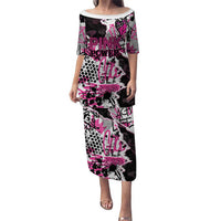 Personalized Pink Power Graffiti Puletasi Breast Cancer Awareness - Wonder Print Shop