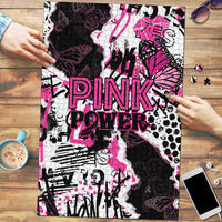 Pink Power Graffiti Puzzle Breast Cancer Awareness - Wonder Print Shop