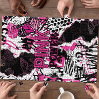 Pink Power Graffiti Puzzle Breast Cancer Awareness - Wonder Print Shop
