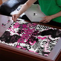 Pink Power Graffiti Puzzle Breast Cancer Awareness - Wonder Print Shop