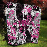 Pink Power Graffiti Quilt Breast Cancer Awareness - Wonder Print Shop