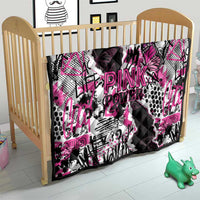 Pink Power Graffiti Quilt Breast Cancer Awareness - Wonder Print Shop