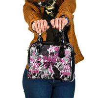 Pink Power Graffiti Shoulder Handbag Breast Cancer Awareness - Wonder Print Shop