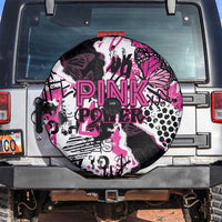 Pink Power Graffiti Spare Tire Cover Breast Cancer Awareness - Wonder Print Shop