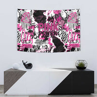Pink Power Graffiti Tapestry Breast Cancer Awareness - Wonder Print Shop