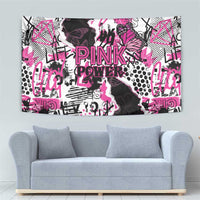 Pink Power Graffiti Tapestry Breast Cancer Awareness - Wonder Print Shop